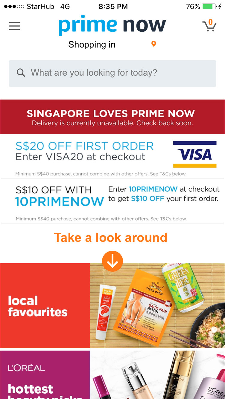 Brickfinder - Amazon Prime Now Mobile App Launches In Singapore