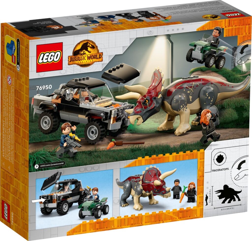 Brickfinder - lego-jurassic-world-Triceratops Pickup Truck Ambush-76950-02